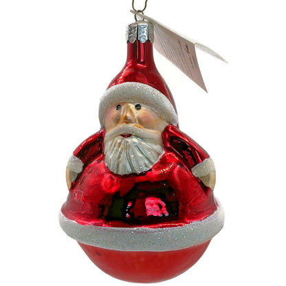 Christopher Radko Ornament Roly Poly Santa Claus Christmas Tree 90-071-0