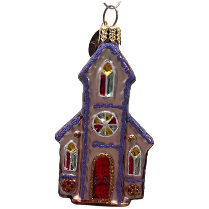Christopher Radko Ginger Chapel Gem Pink Christmas Tree Ornament 01-0779-0