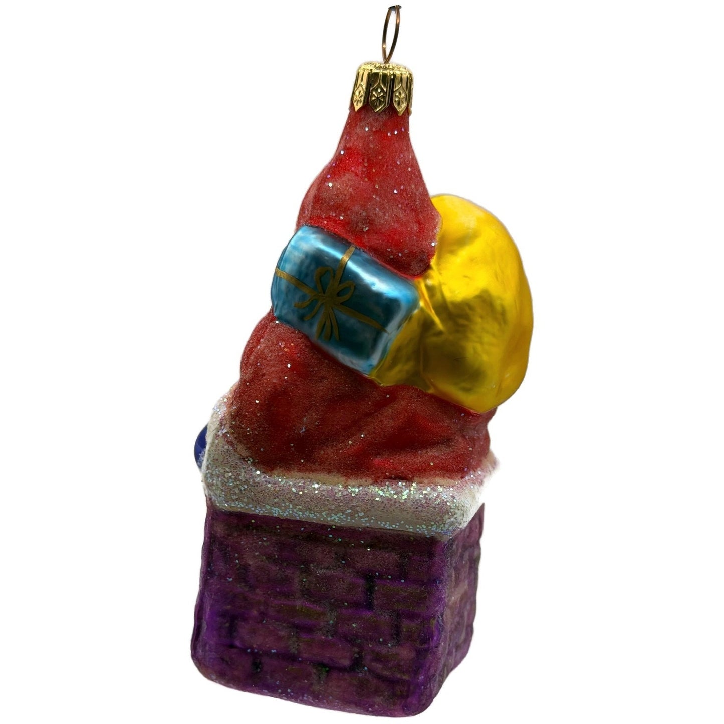 Christopher Radko Chimney Santa Claus Glass Christmas Tree Ornament 91-012-0