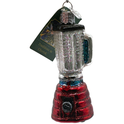 Blender Ornament Kitchen Appliance Red Old World Christmas OWC Tree Decoration