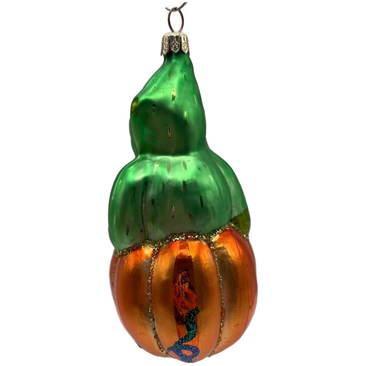 Christopher Radko Halloween Green Ghost Cat Pumpkin Glitter Christmas Ornament