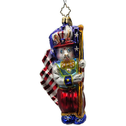 Christopher Radko Billy Doodle Dandy Patriotic Bunny Easter Ornament 02-SP-92