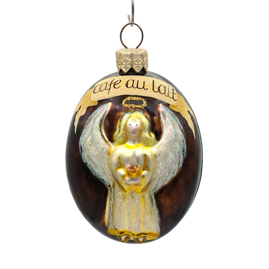 Patricia Breen Coffee Bean Angel Brown Cafe au Lait Christmas Tree Ornament