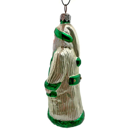 Patricia Breen Clover Santa Claus St Patricks Gold Green Christmas Tree Ornament