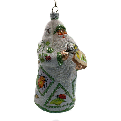 Patricia Breen Ornament Evans Santa Claus Insects Green Trim Spring Christmas