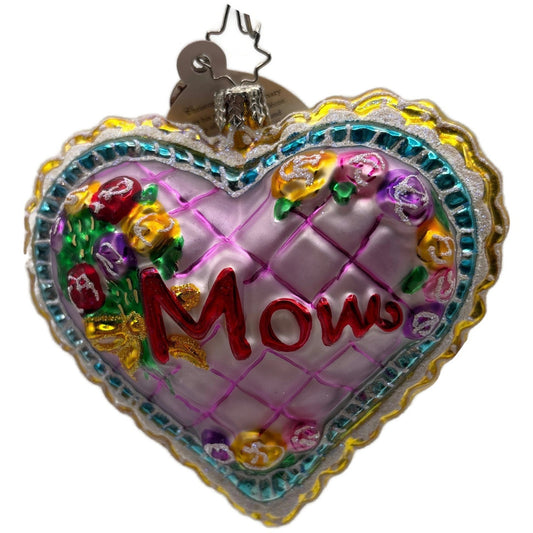 Christopher Radko Soft On Mom 20th Anniversary Christmas Tree Ornament 1011347
