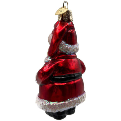 Old World Christmas Short Stuff Santa Claus 2019 Glass Christmas Tree Ornament