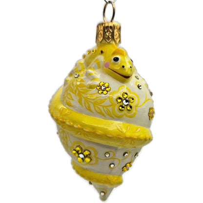 Patricia Breen Topping Chameleon Zalipie Citrine Spring Christmas Tree Ornament