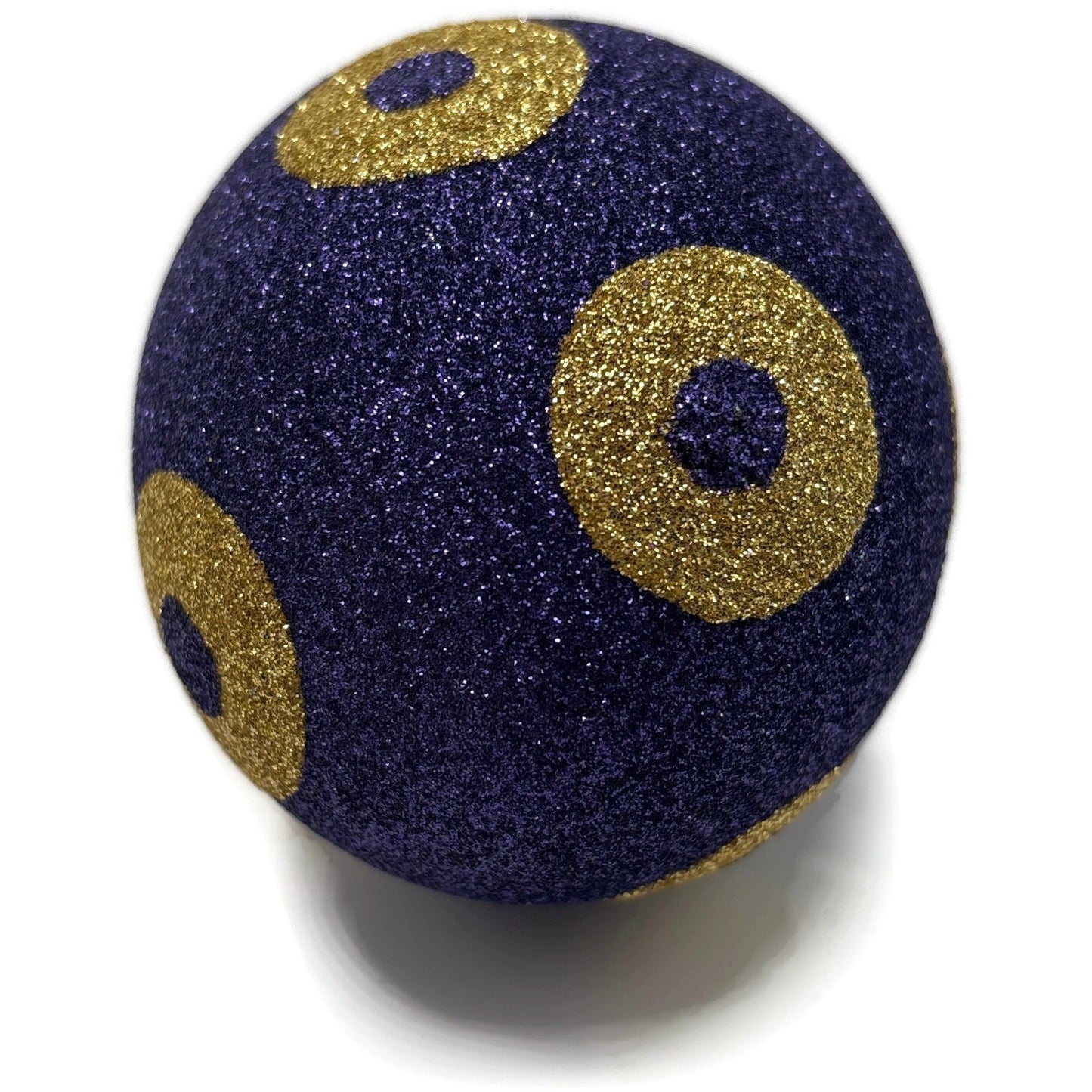 Patricia Breen Egg Purple Gold Polka Dot Easter Christmas Tree Ornament Glitter