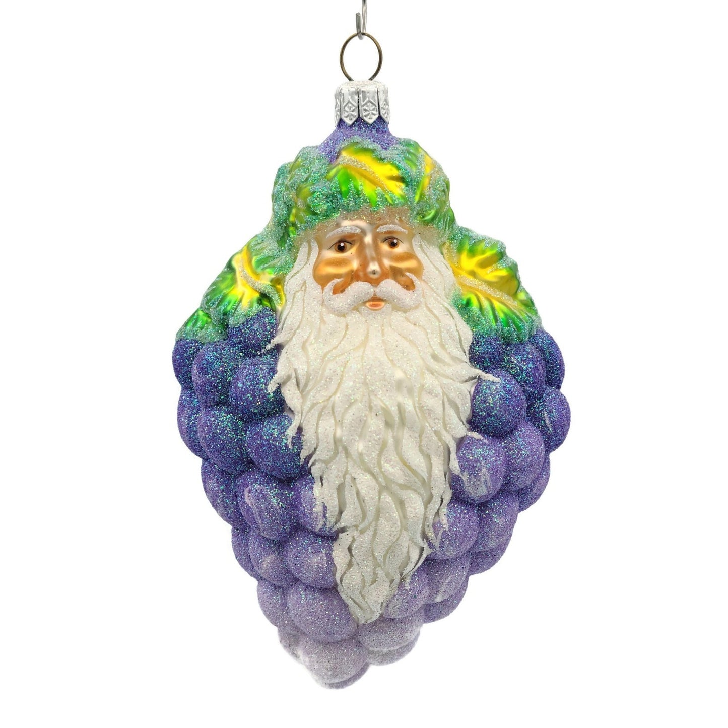 Patricia Breen Ornament Sonoma Santa Purple Grapes Christmas Holiday Tree