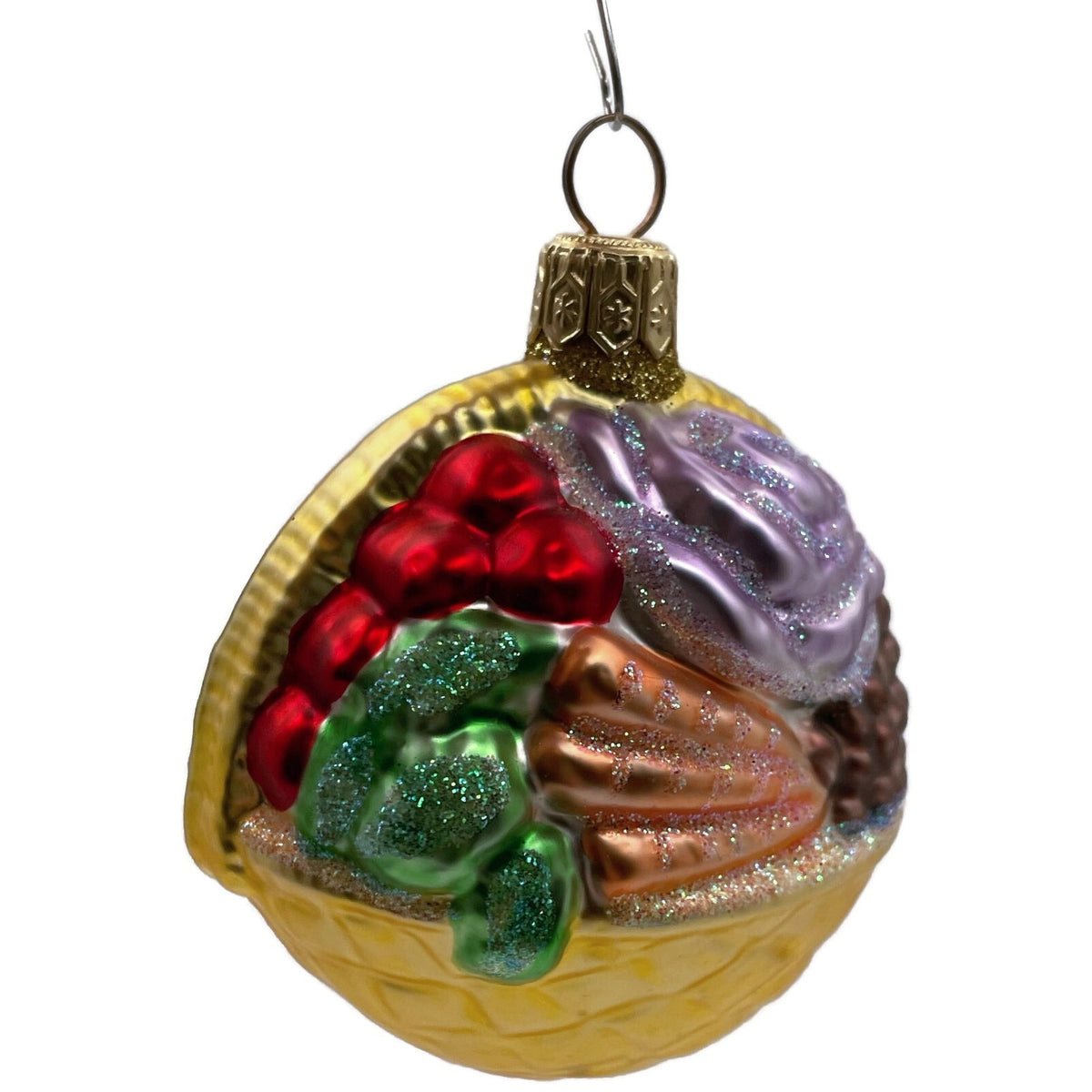 Patricia Breen Winter Vegetable Basket Gold Fall Christmas Holiday Ornament 9652