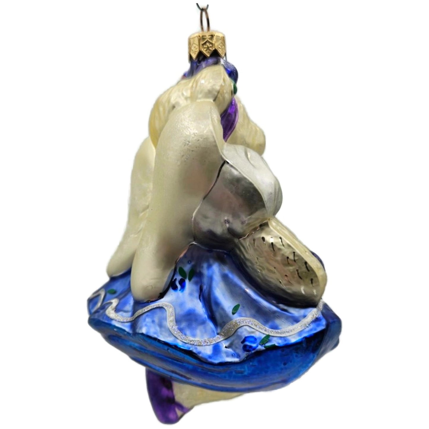 Christopher Radko Muffy Plum Fairy Bear Blue Christmas Tree Ornament 99-NAB-03