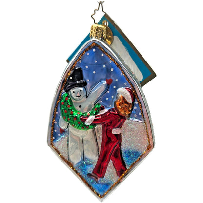 Christopher Radko Calm Bright Santa Snowman Christmas Ornament Winter 1013358