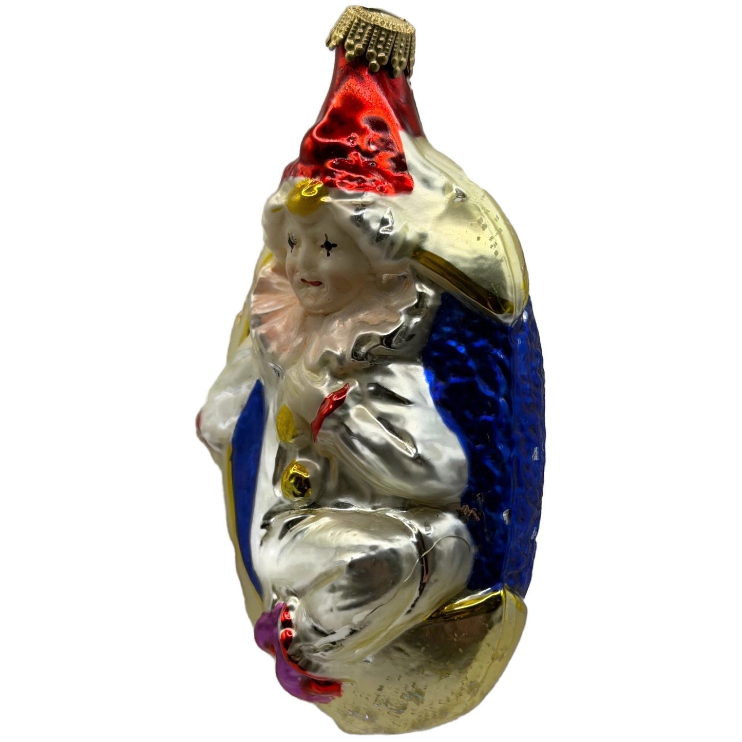 Christopher Radko Mooning Over You Clown Moon Glass Christmas Ornament 94-106-0
