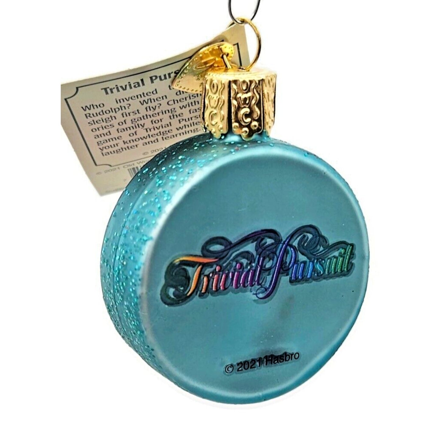 Trivial Pursuit Board Game Old World Christmas Holiday Tree OWC Family Ornament