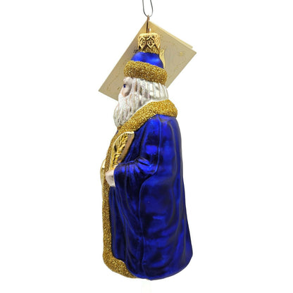 Patricia Breen Making His List Blue Two Names Santa Claus Christmas Ornament