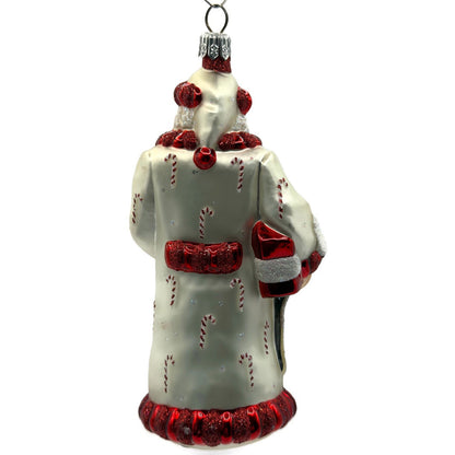 Patricia Breen Candy Cane Claus Red Matte Santa Present Christmas Ornament 2105
