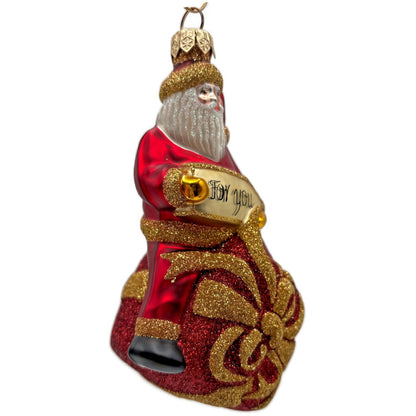 Patricia Breen For You Henry Red Gold Santa Claus Gift Christmas Tree Ornament