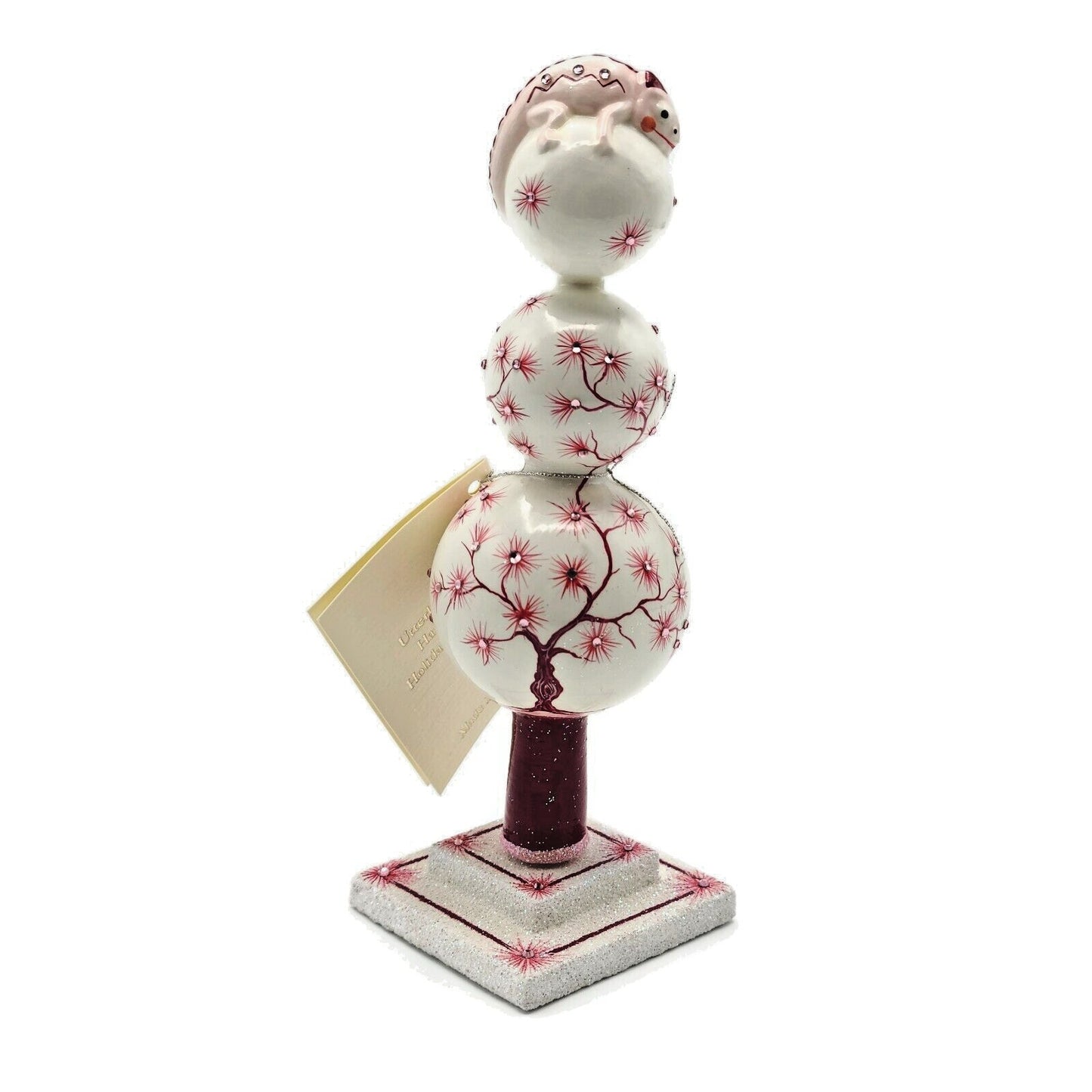 Patricia Breen Mini Chameleon Finial Bordeaux Red Spring Christmas Ornament 2878