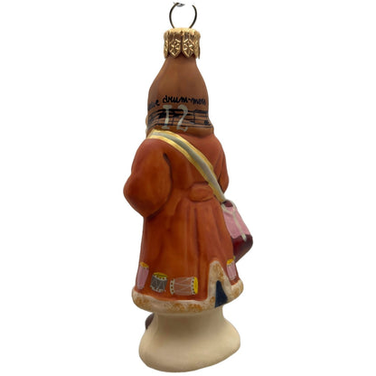 Vaillancourt Folk Art 12th of 12 Days Of Christmas Drummer Santa Matte Ornament
