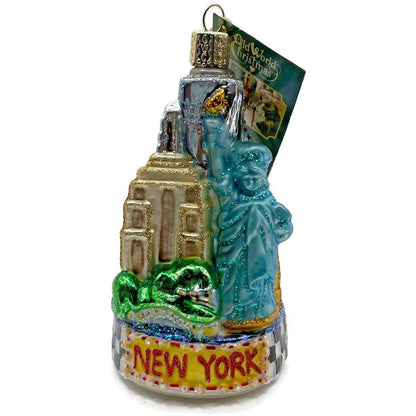 New York City Statue Of Liberty World Trade Ctr OWC Old World Christmas Ornament