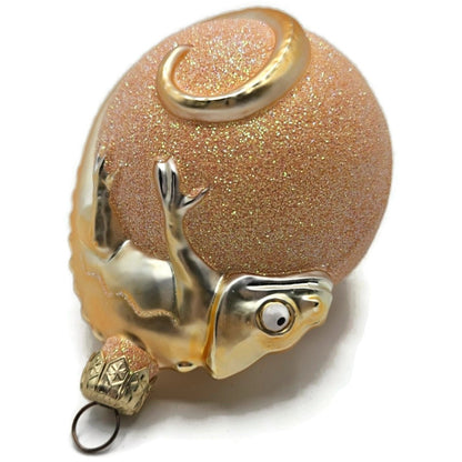 Patricia Breen Chameleon Peach Glittered Christmas Spring Tree Ornament