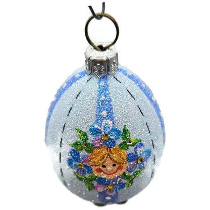Patricia Breen Easter Egg Masquerade Forget-Me-Not Floral Christmas Ornament