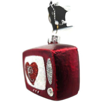 Patricia Breen Nicholas At Night Heart Red Valentines Christmas Ornament Signed