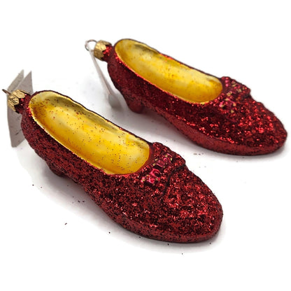 Christopher Radko The Ruby Slippers Wizard of Oz Christmas Tree Ornament Set