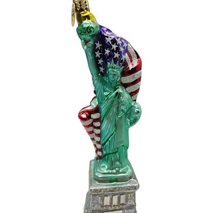 Christopher Radko Lighting The Way Statue Of Liberty Patriotic Ornament 0109320