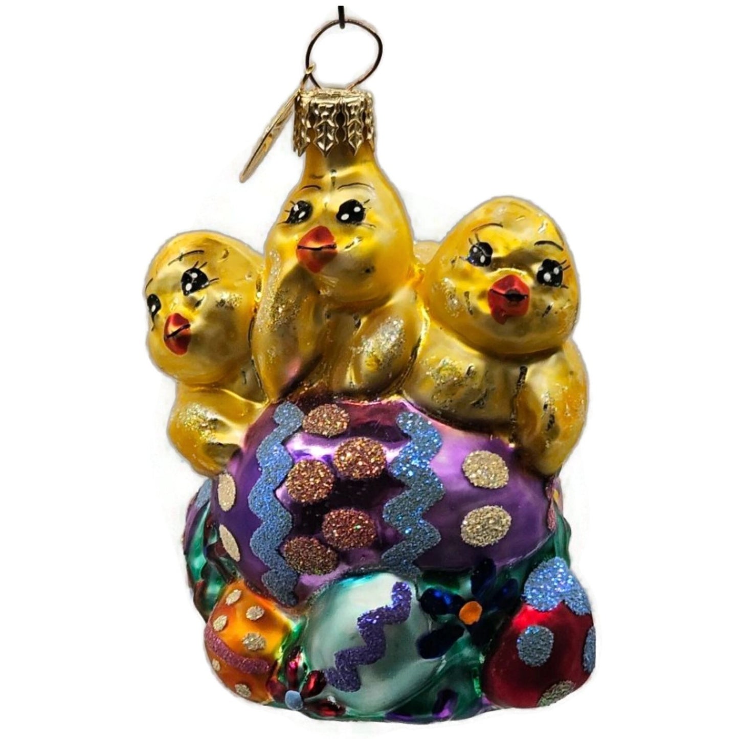 Christopher Radko Petite Peep Trio Gem Easter Christmas Tree Ornament 0106040