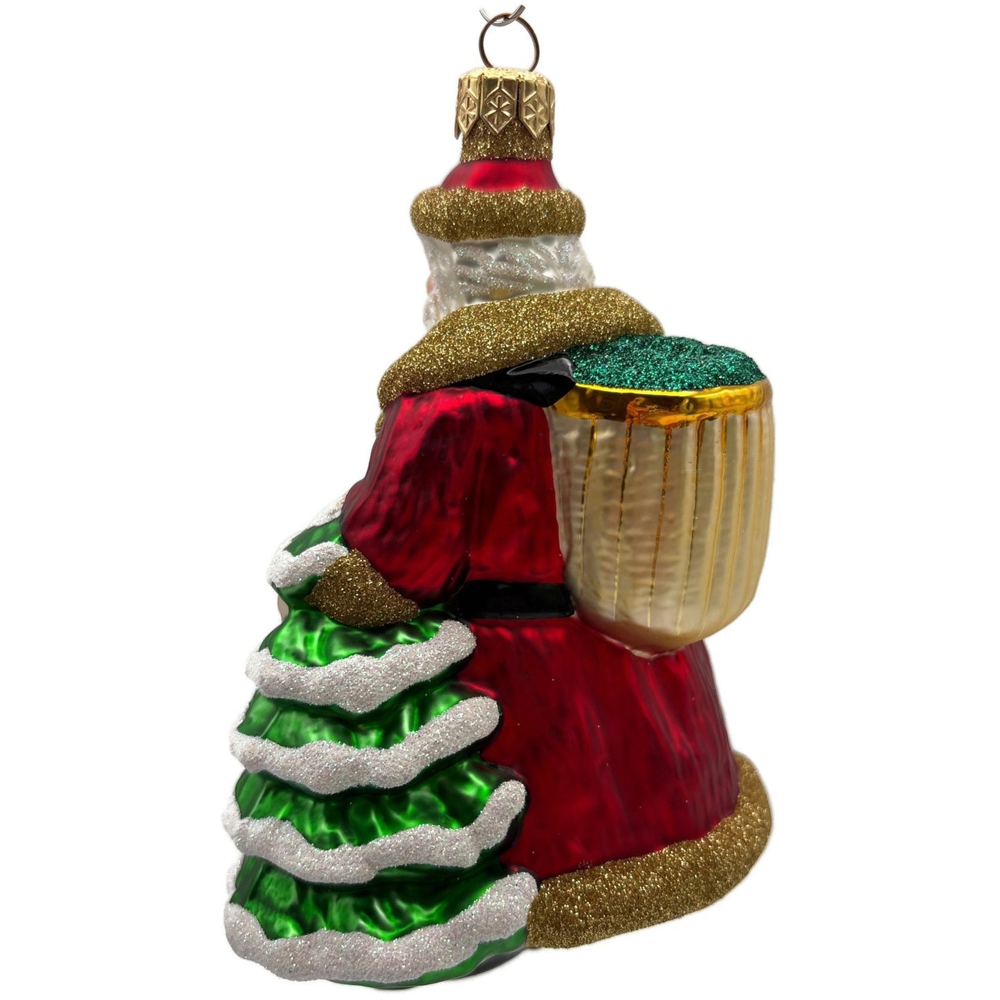 Patricia Breen Father Christmas Red Gold Green Santa Claus Ornament HCB