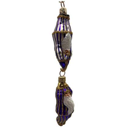 Patricia Breen Cirque De Nicoud Linked Santa Striped Christmas Ornament CATZ