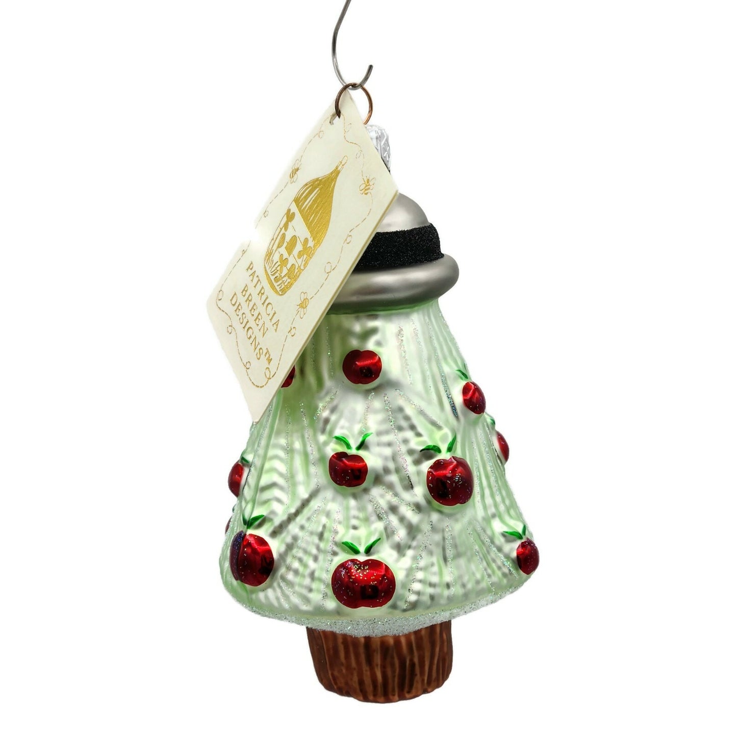 Patricia Breen Renees Tree Black Band Glitter Bottom Christmas Holiday Ornament