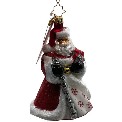 Christopher Radko Santas Flurry of Joy Snowflakes Christmas Decor Ornament
