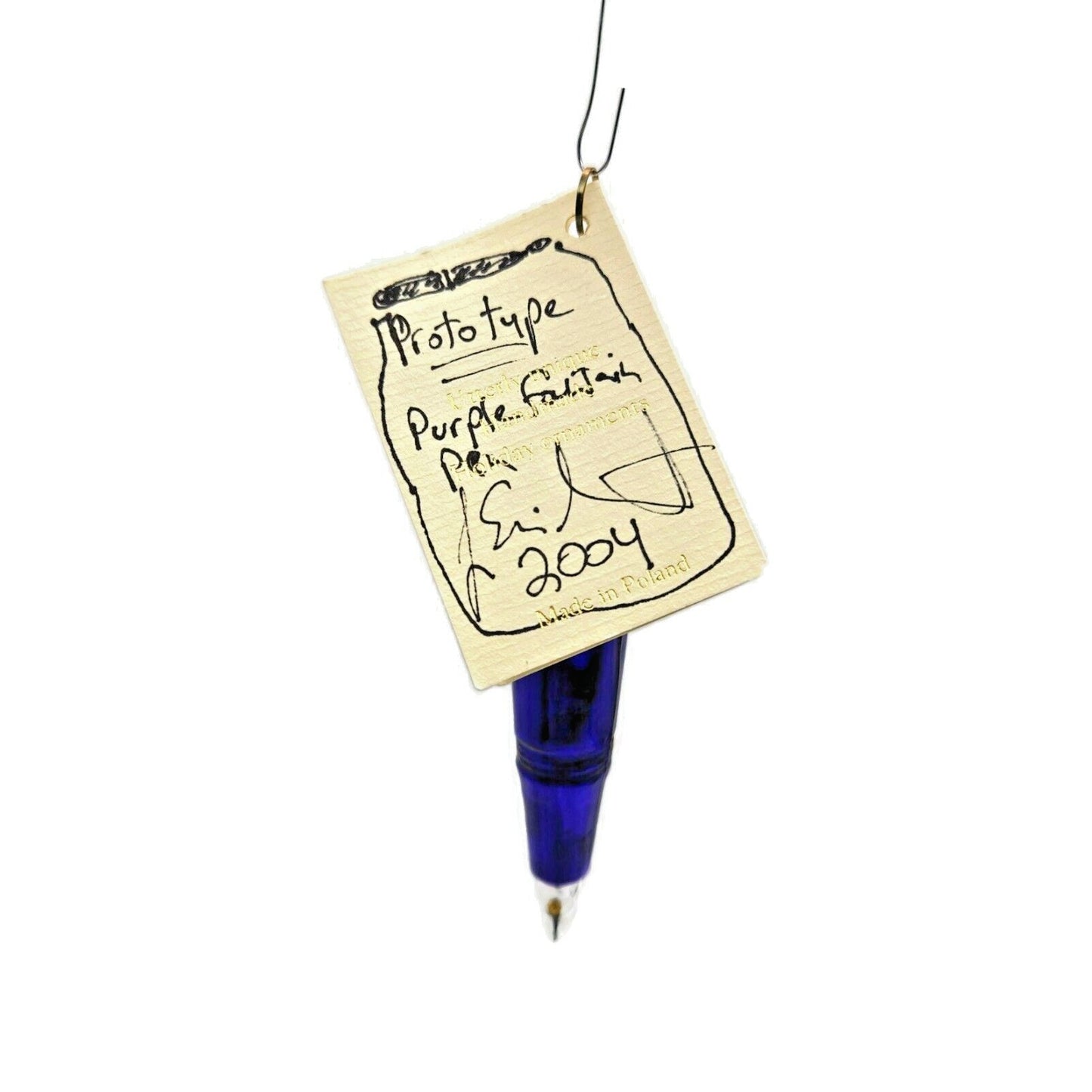 Patricia Breen Prototype Pen Purple Eric Signed One of a Kind Ornament 2400Gift