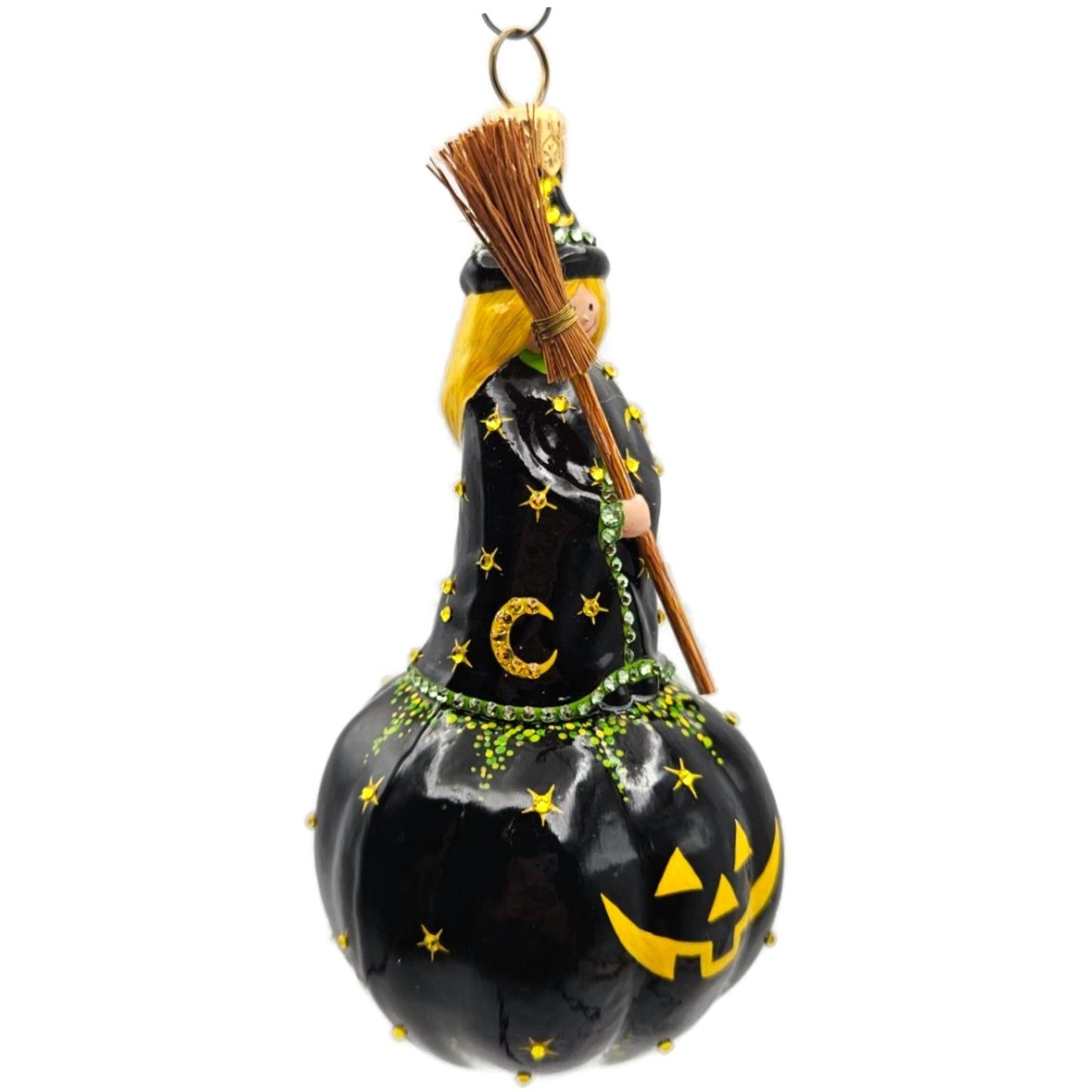 Patricia Breen Halloween Winnifred Witch Pumpkin Stars Moon Christmas Ornament