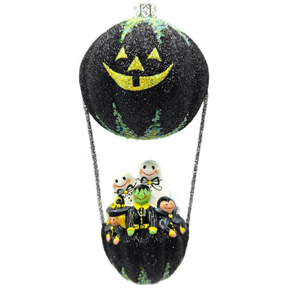 Patricia Breen Sweet Seekers Black Pumpkin Ghost Bat Halloween Tree Ornament