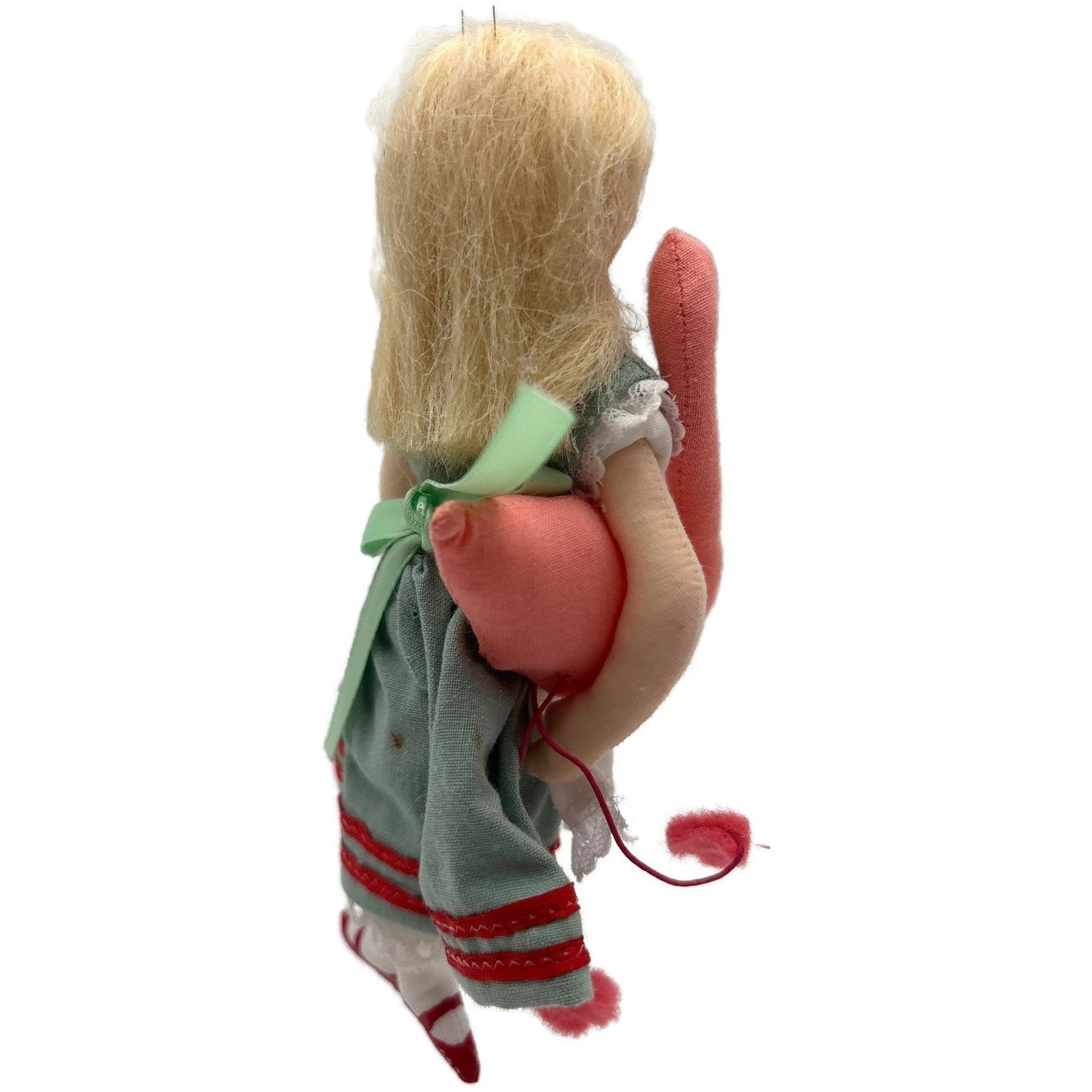 Gladys Boalt Alice With Flamingo Alice in Wonderland Christmas Ornament Signed