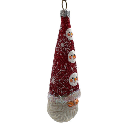 Patricia Breen Winter Sage Snow Faces Santa Claus Snowflakes Christmas Ornament