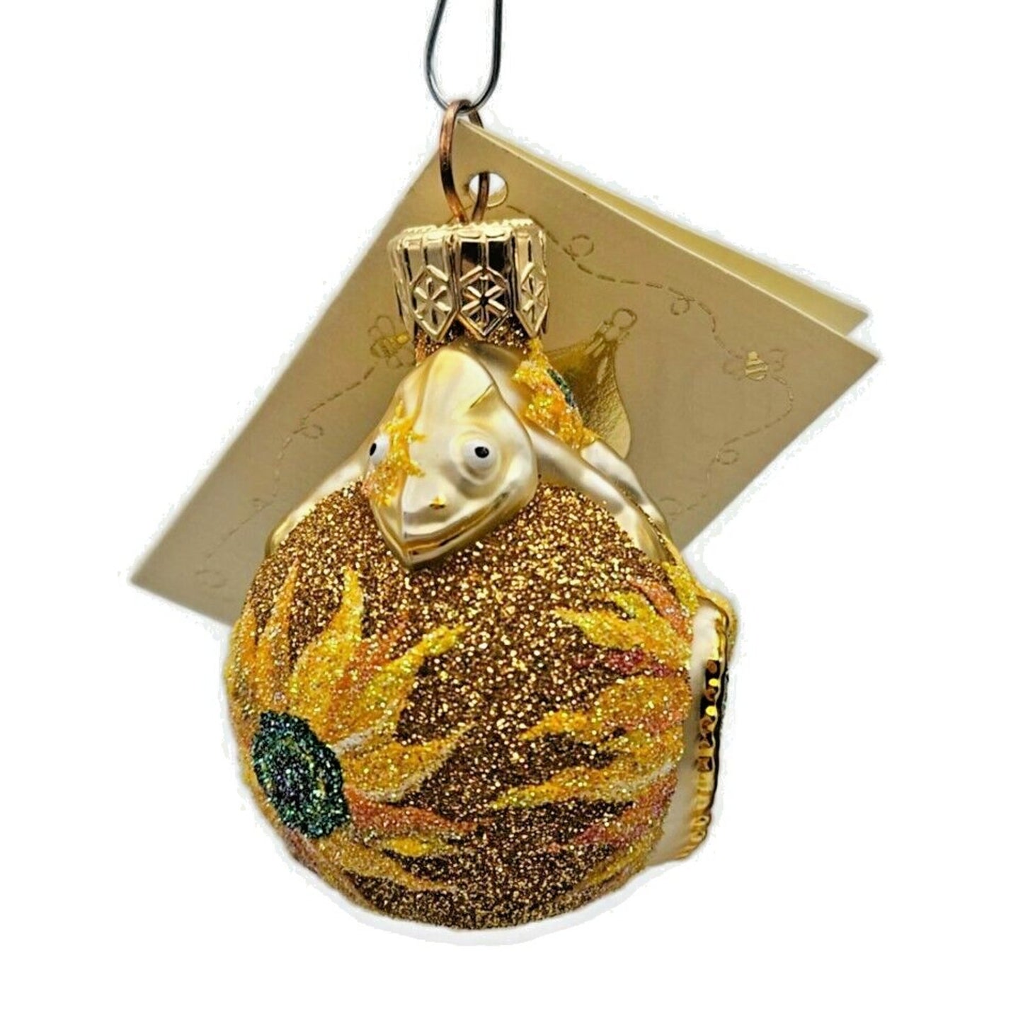 Patricia Breen Miniature Chameleon Sunflowers Spring Christmas Ornament 2239