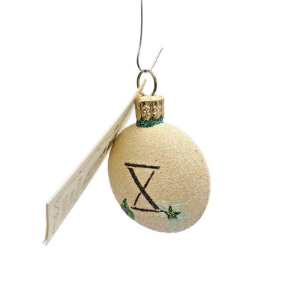 Patricia Breen Anniversary Medallion Spring Peach Basket Christmas Tree Ornament