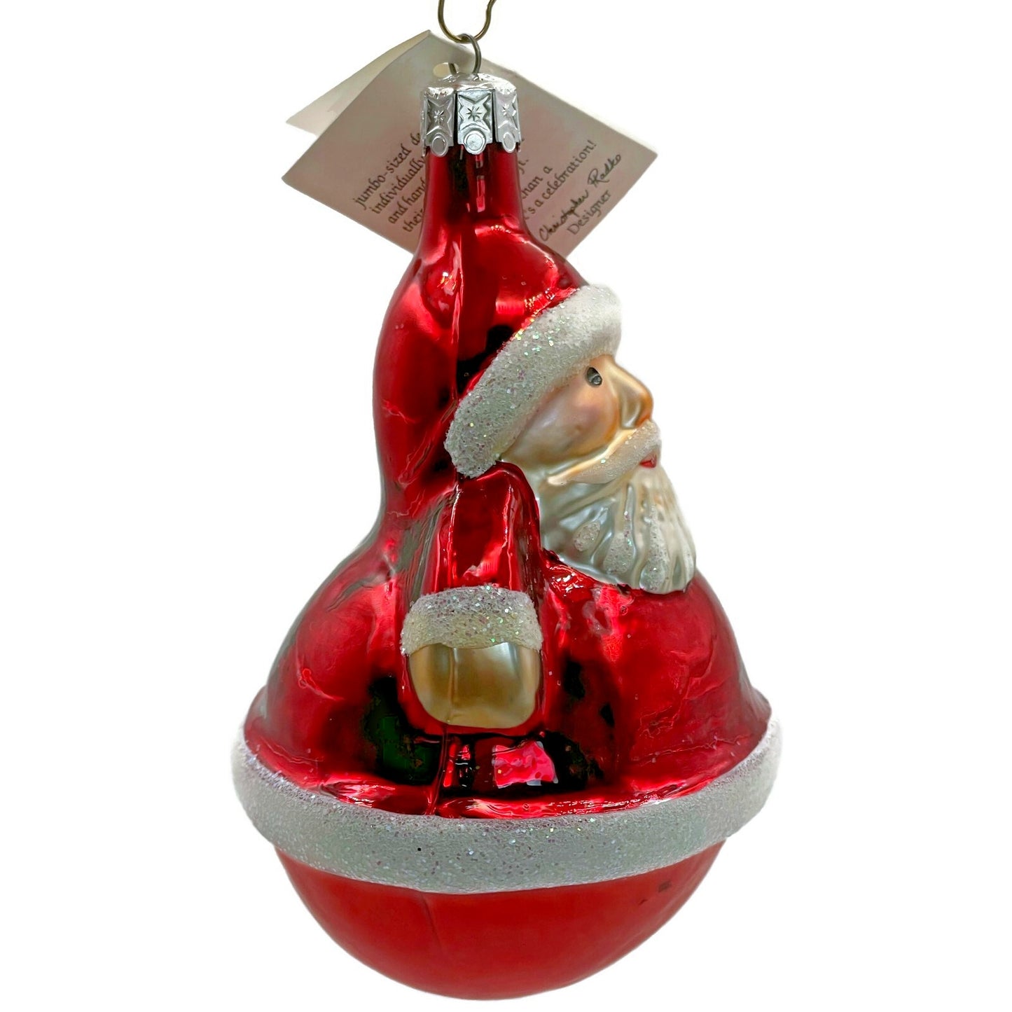 Christopher Radko Ornament Roly Poly Santa Claus Christmas Tree 90-071-0