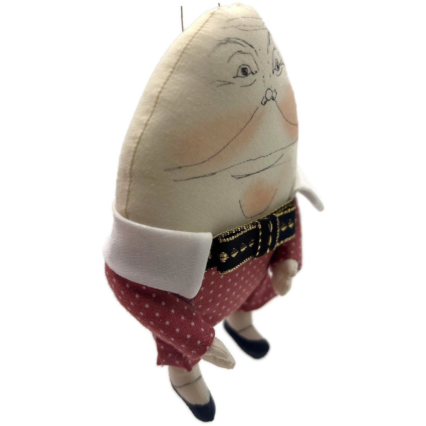 Gladys Boalt Humpty Dumpty Alice In Wonderland Fabric Christmas Ornament Signed