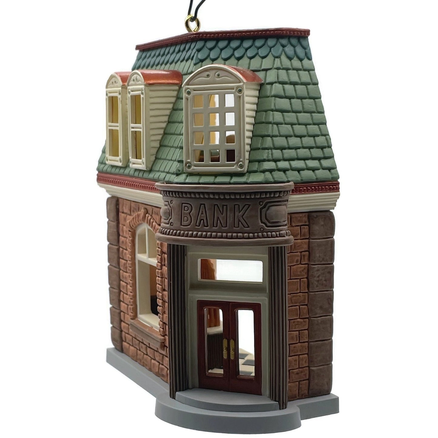 Hallmark Ornament Corner Bank Nostalgic Houses Shops Christmas Tree Keepsake