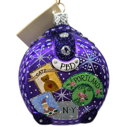 Patricia Breen Journey With Me Purple Portland Signed Christmas Ornament 2113