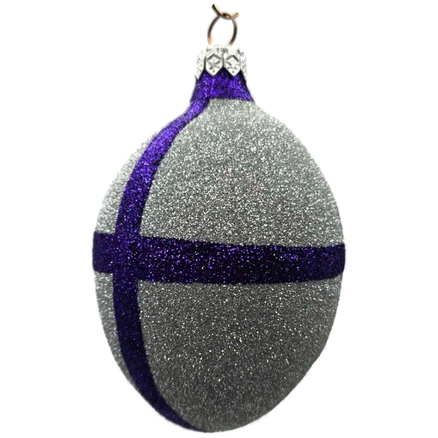 Patricia Breen Egg Gray Purple Present Easter Christmas Tree Ornament TCS