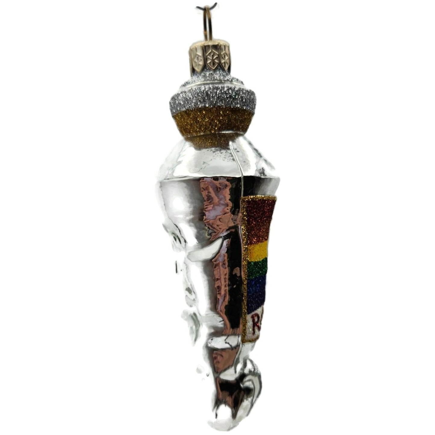 Patricia Breen PB Paints Rainbow Rolled Tube Art Christmas Tree Ornament Gumps
