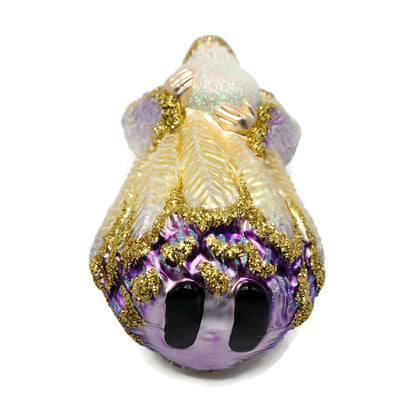 Patricia Breen Plumed Santa Claus Lavender Christmas Holiday Tree Ornament