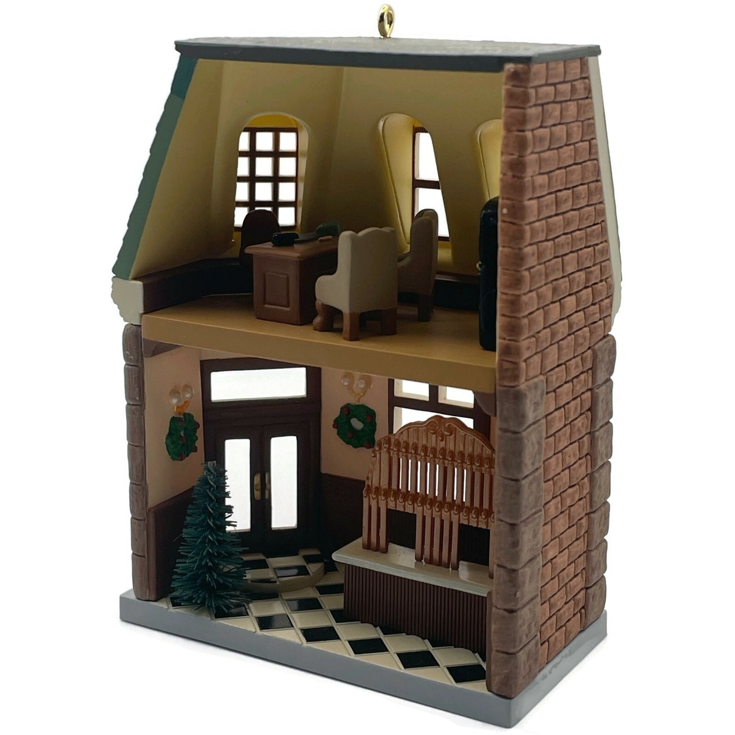 Hallmark Ornament Corner Bank Nostalgic Houses Shops Christmas Tree Keepsake
